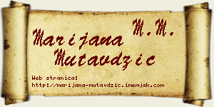 Marijana Mutavdžić vizit kartica